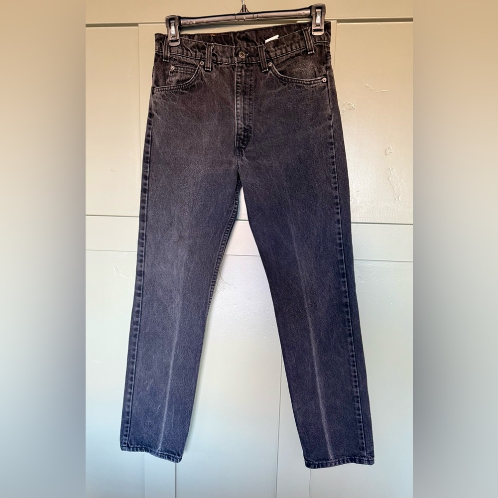 Vintage Orange Tab 505 Levi’s Black Denim Size 32 x 30